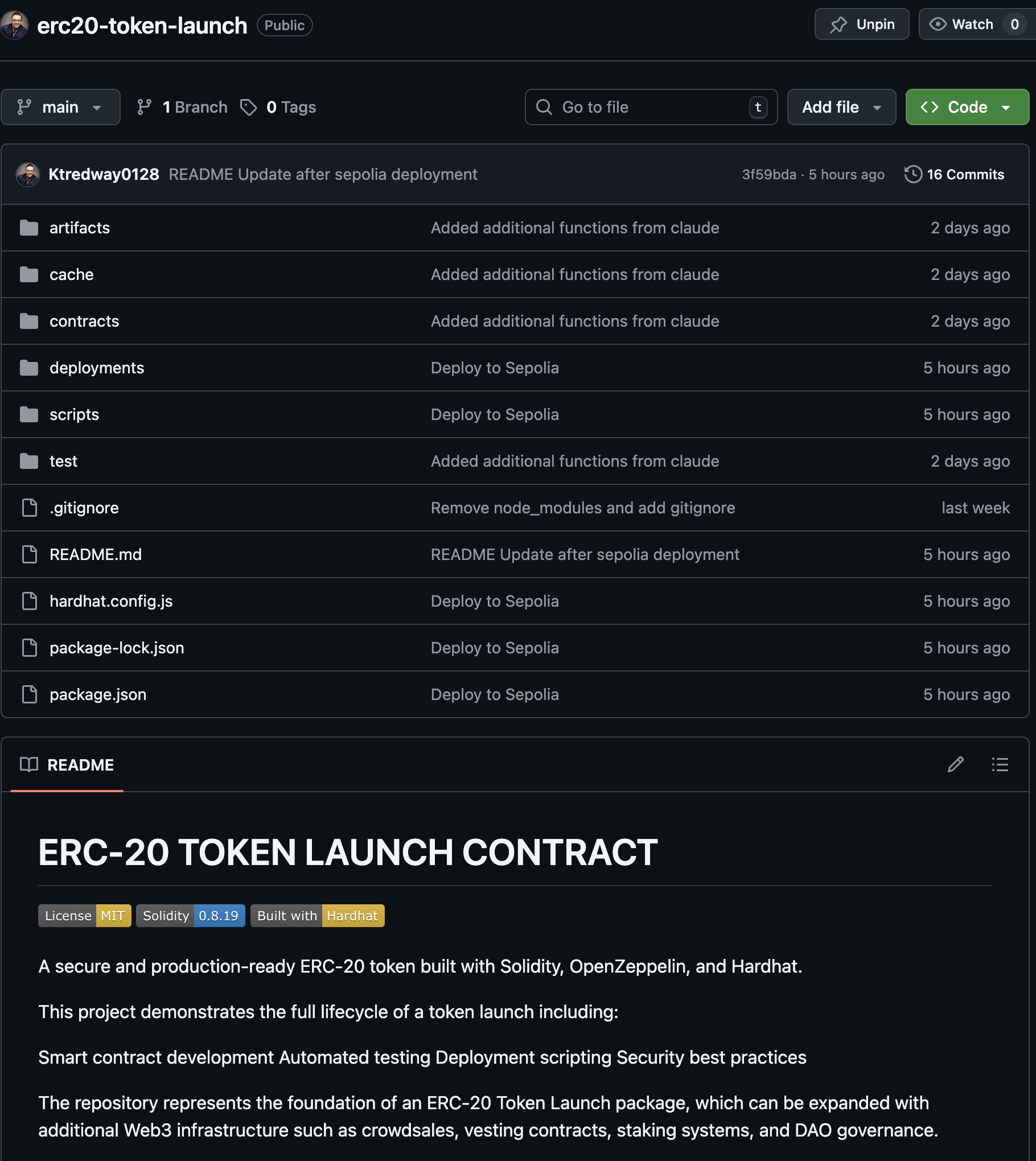 ERC-20 Token Launch